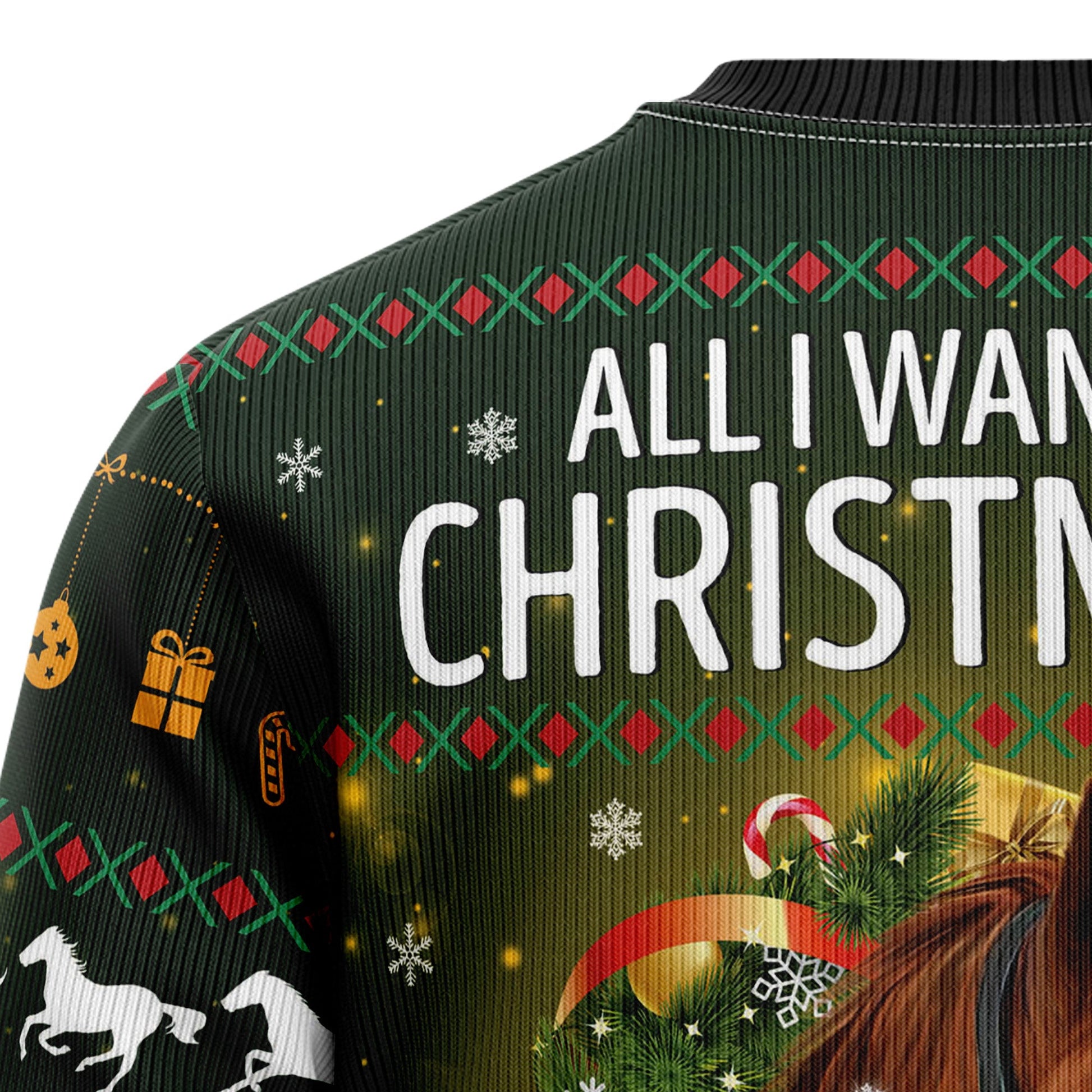 litzzy Horse All I Need For Christmas TY2710 Ugly Christmas Sweater -  Best Gift For Christmas, Noel Malalan - Christmas Signature sweater   