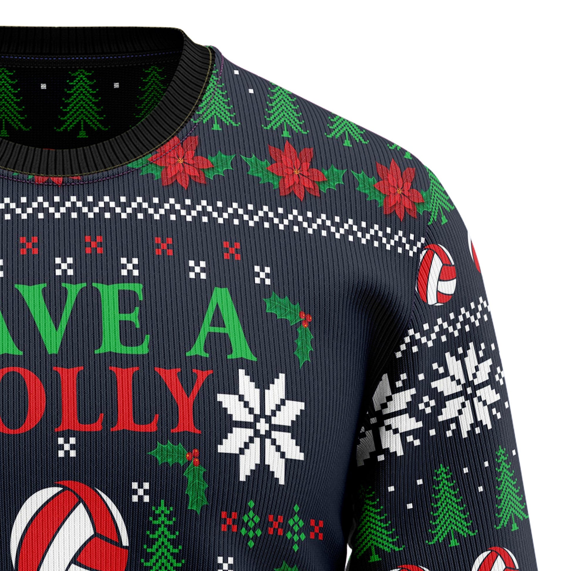 litzzy Holly Volley Volleyball HZ102615 Ugly Christmas Sweater -  Best Gift For Christmas, Noel Malalan - Christmas Signature sweater   