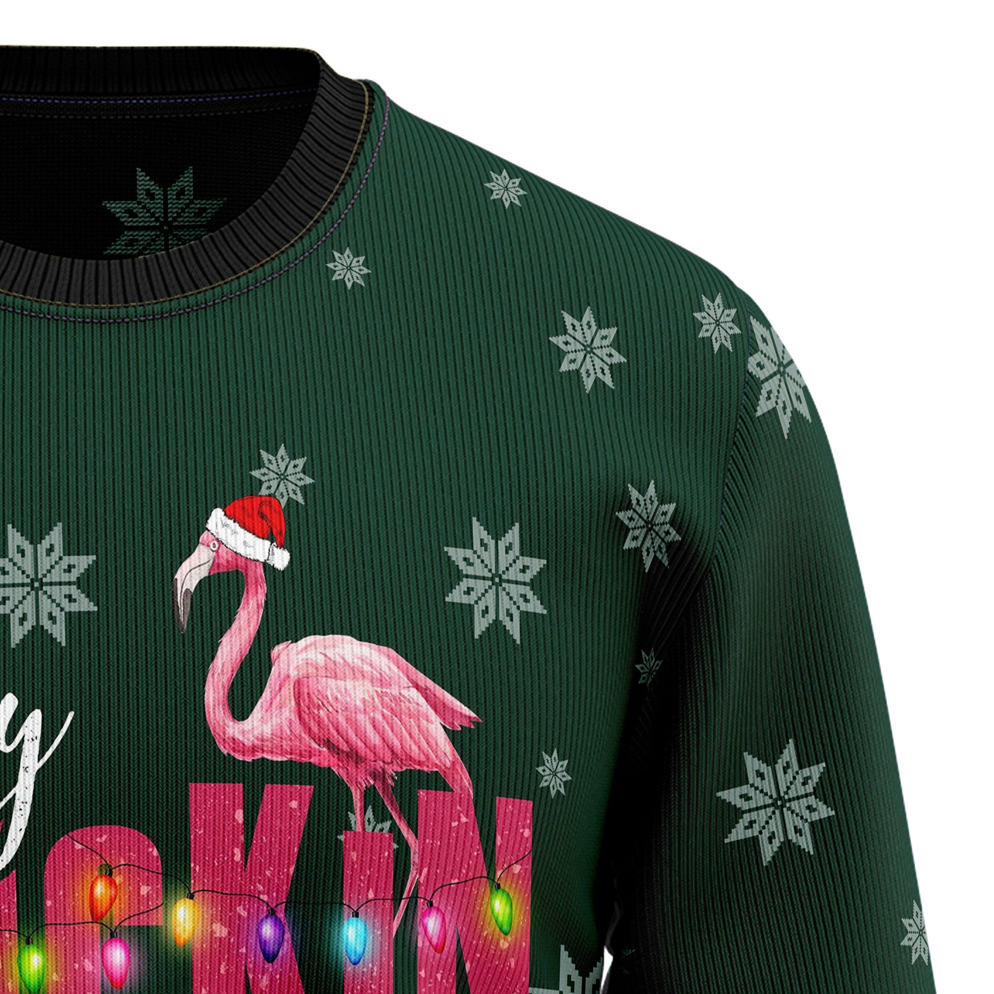 litzzy Flamingo Merry Flockin Christmas TY1610 Ugly Christmas Sweater -  Best Gift For Christmas, Noel Malalan - Christmas Signature sweater   