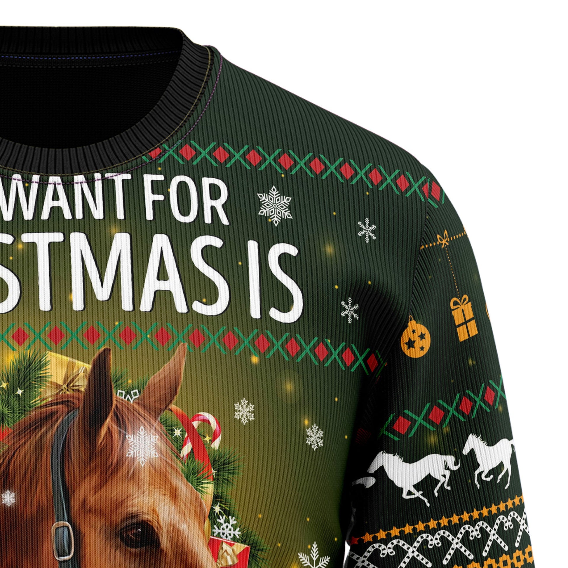 litzzy Horse All I Need For Christmas TY2710 Ugly Christmas Sweater -  Best Gift For Christmas, Noel Malalan - Christmas Signature sweater   