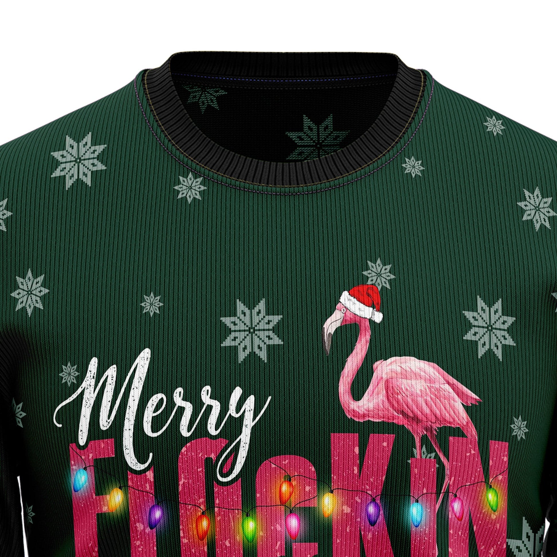 litzzy Flamingo Merry Flockin Christmas TY1610 Ugly Christmas Sweater -  Best Gift For Christmas, Noel Malalan - Christmas Signature sweater   