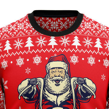 litzzy Santa Claus Ride A Motorcycle HZ100506 Ugly Christmas Sweater -  Best Gift For Christmas, Noel Malalan - Christmas Signature sweater   