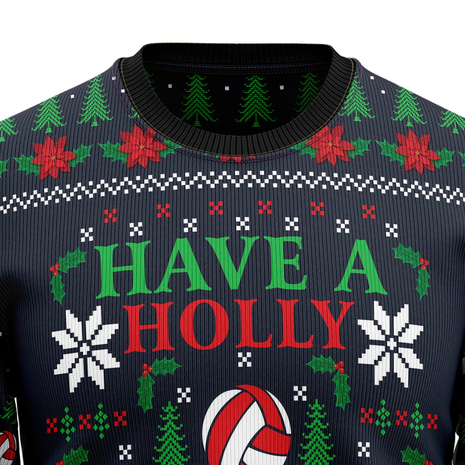 litzzy Holly Volley Volleyball HZ102615 Ugly Christmas Sweater -  Best Gift For Christmas, Noel Malalan - Christmas Signature sweater   