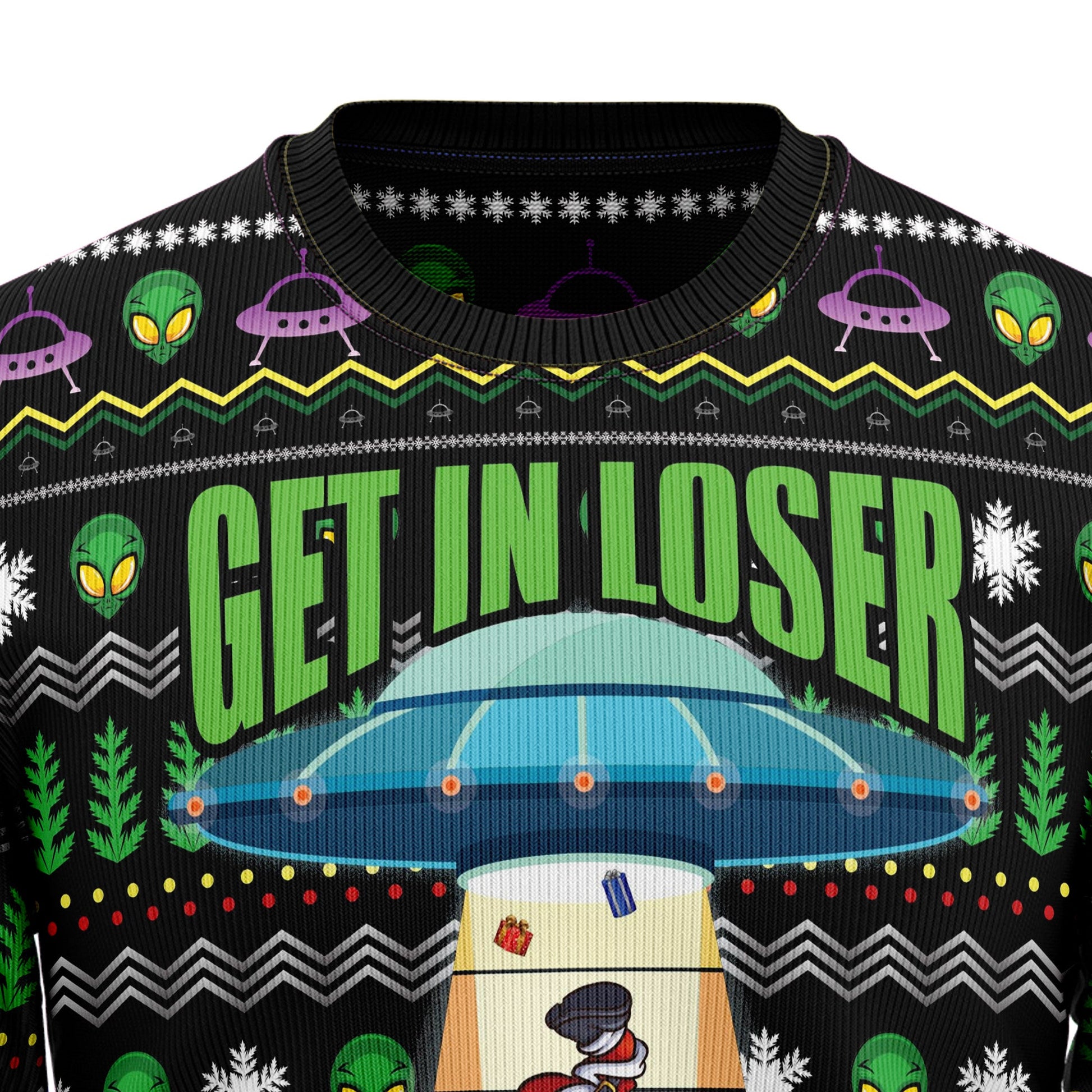 litzzy Alien Get In Loser TY1310 Ugly Christmas Sweater -  Best Gift For Christmas, Noel Malalan - Christmas Signature sweater   