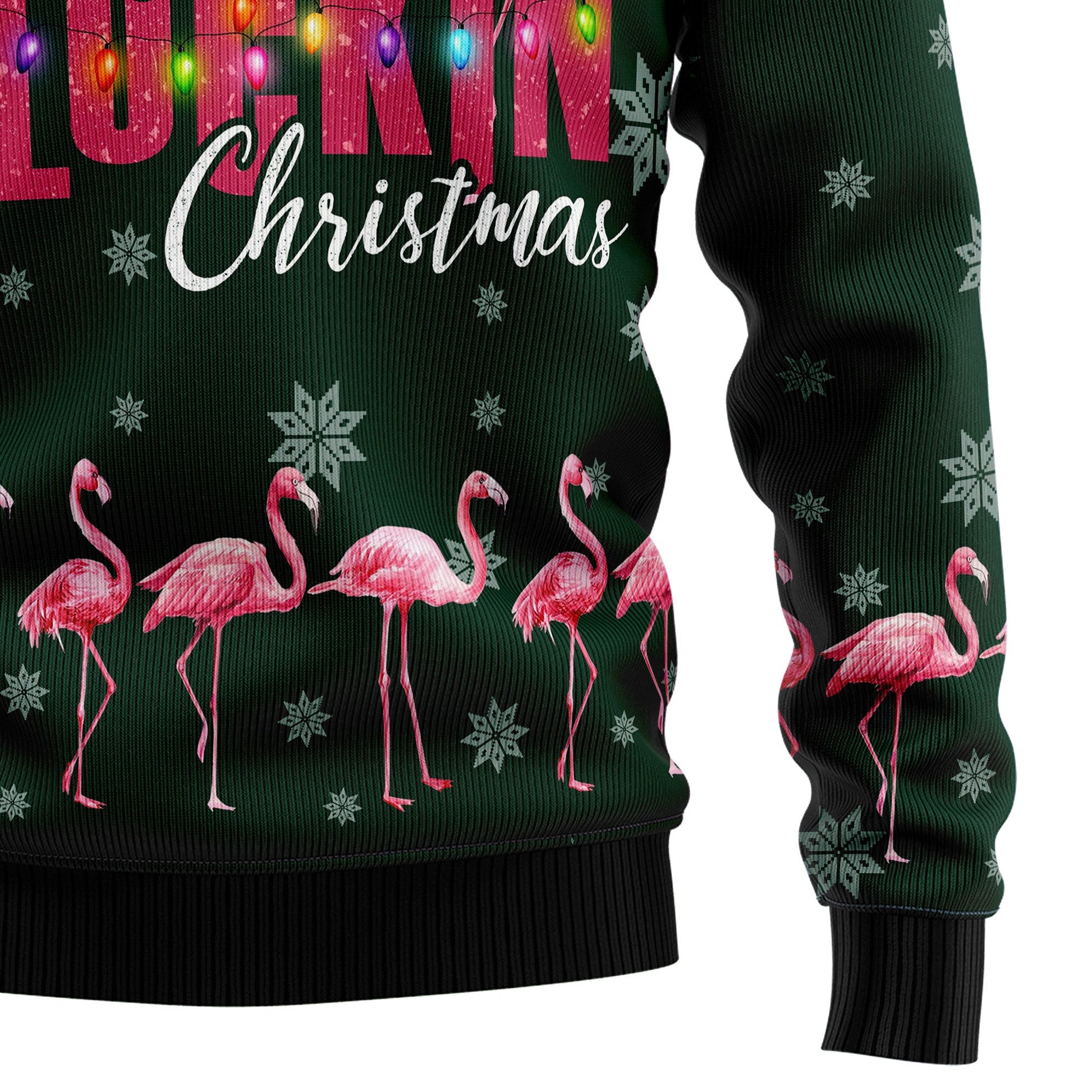 litzzy Flamingo Merry Flockin Christmas TY1610 Ugly Christmas Sweater -  Best Gift For Christmas, Noel Malalan - Christmas Signature sweater   