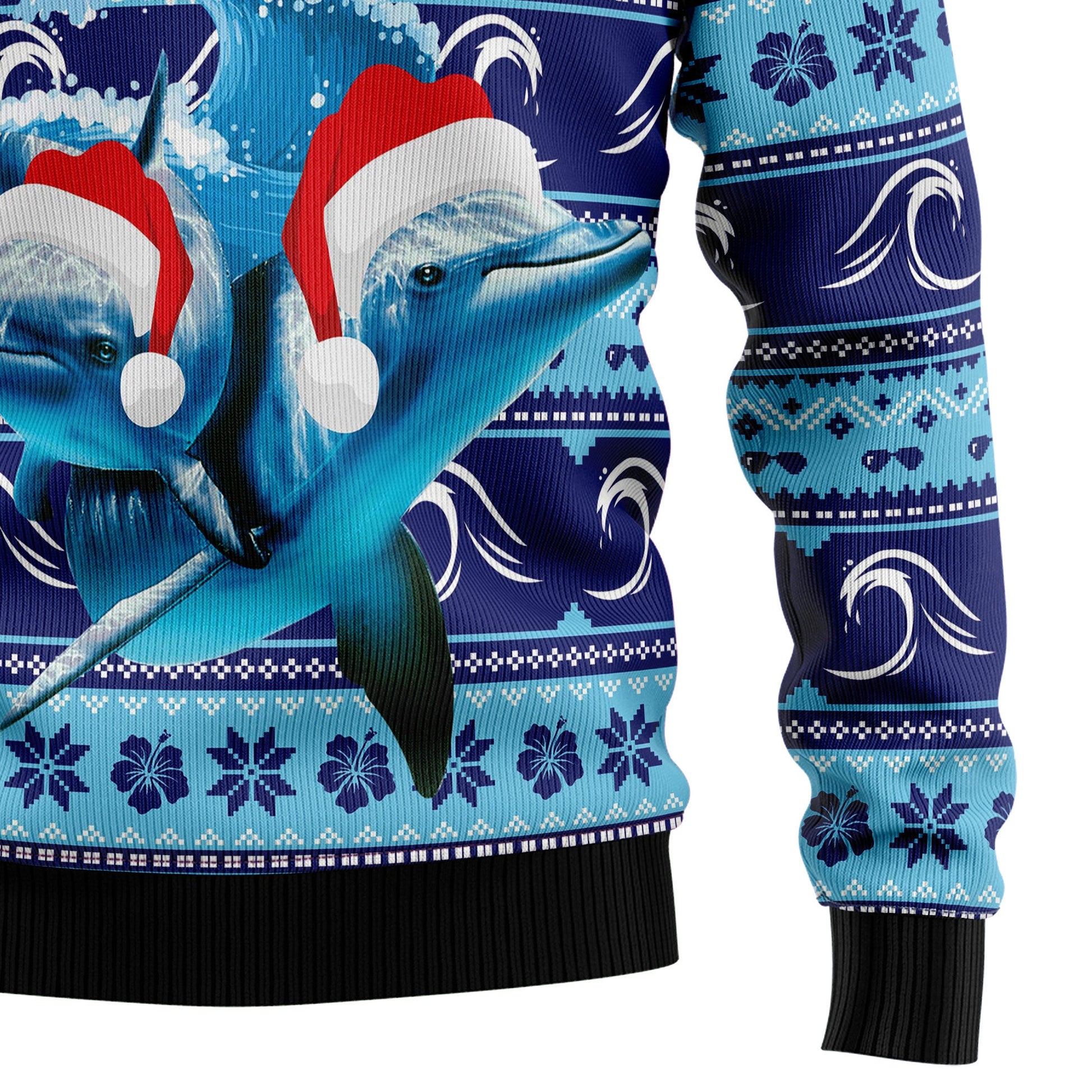 litzzy Dolphin Flippin' Christmas T0311 Ugly Christmas Sweater -  Best Gift For Christmas, Noel Malalan - Christmas Signature sweater   