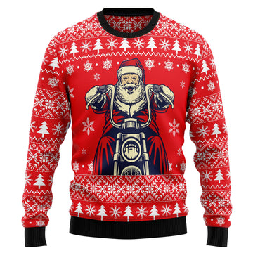 litzzy Santa Claus Ride A Motorcycle HZ100506 Ugly Christmas Sweater -  Best Gift For Christmas, Noel Malalan - Christmas Signature sweater   
