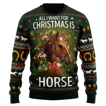 litzzy Horse All I Need For Christmas TY2710 Ugly Christmas Sweater -  Best Gift For Christmas, Noel Malalan - Christmas Signature sweater   