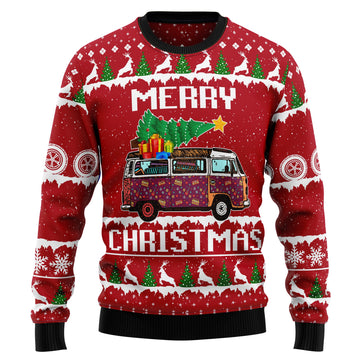 litzzy Hippie Car Merry Christmas TG5112 Ugly Christmas Sweater -  Best Gift For Christmas, Noel Malalan - Christmas Signature sweater   