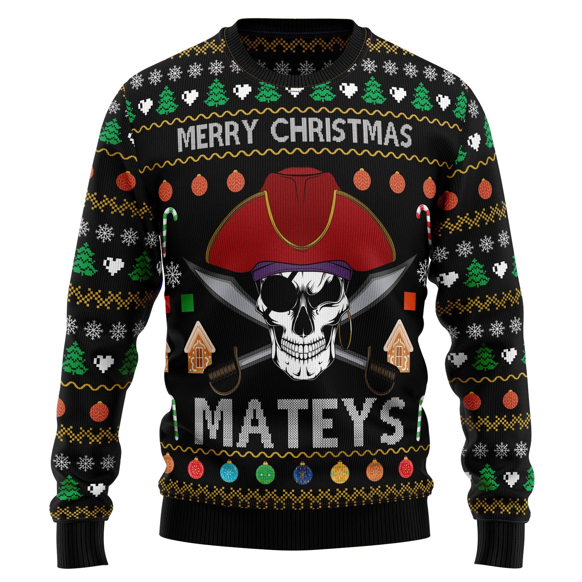 litzzy Pirate Skull Ugly HT061125 Ugly Christmas Sweater -  Best Gift For Christmas, Noel Malalan - Christmas Signature sweater   