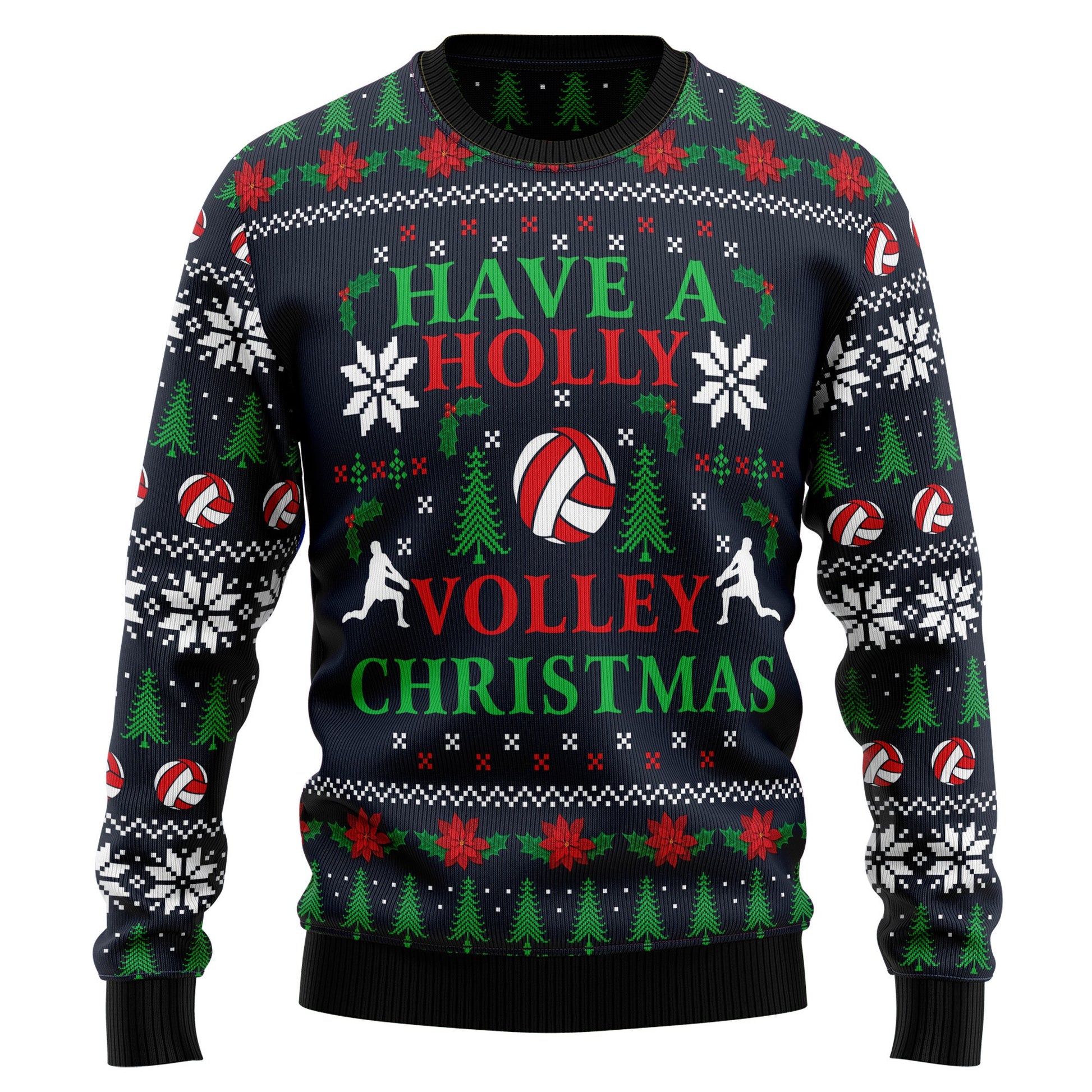 litzzy Holly Volley Volleyball HZ102615 Ugly Christmas Sweater -  Best Gift For Christmas, Noel Malalan - Christmas Signature sweater   