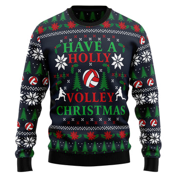 litzzy Holly Volley Volleyball HZ102615 Ugly Christmas Sweater -  Best Gift For Christmas, Noel Malalan - Christmas Signature sweater   