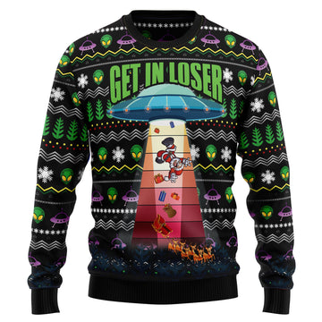 litzzy Alien Get In Loser TY1310 Ugly Christmas Sweater -  Best Gift For Christmas, Noel Malalan - Christmas Signature sweater   