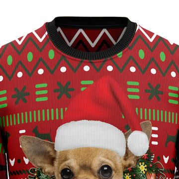 litzzy Playful Chihuahua Merry Christmas HZ92301 Ugly Christmas Sweater -  Best Gift For Christmas, Noel Malalan - Christmas Signature sweater   