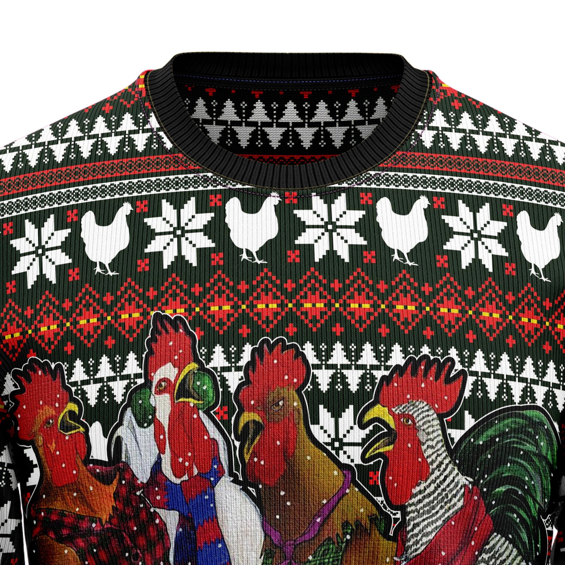 litzzy Chicken Under Snow G5115 Ugly Christmas Sweater -  Best Gift For Christmas, Noel Malalan - Christmas Signature sweater   