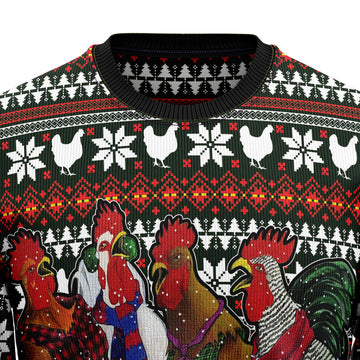 litzzy Chicken Under Snow G5115 Ugly Christmas Sweater -  Best Gift For Christmas, Noel Malalan - Christmas Signature sweater   