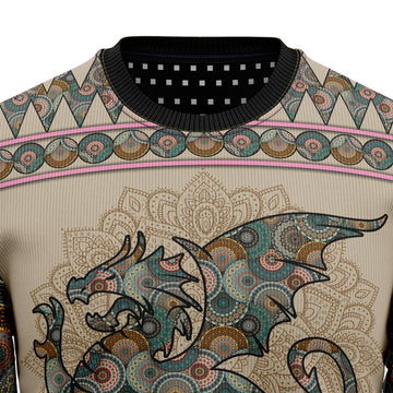 litzzy Dragon Mandala T210 Ugly Christmas Sweater -  Best Gift For Christmas, Noel Malalan - Christmas Signature sweater   
