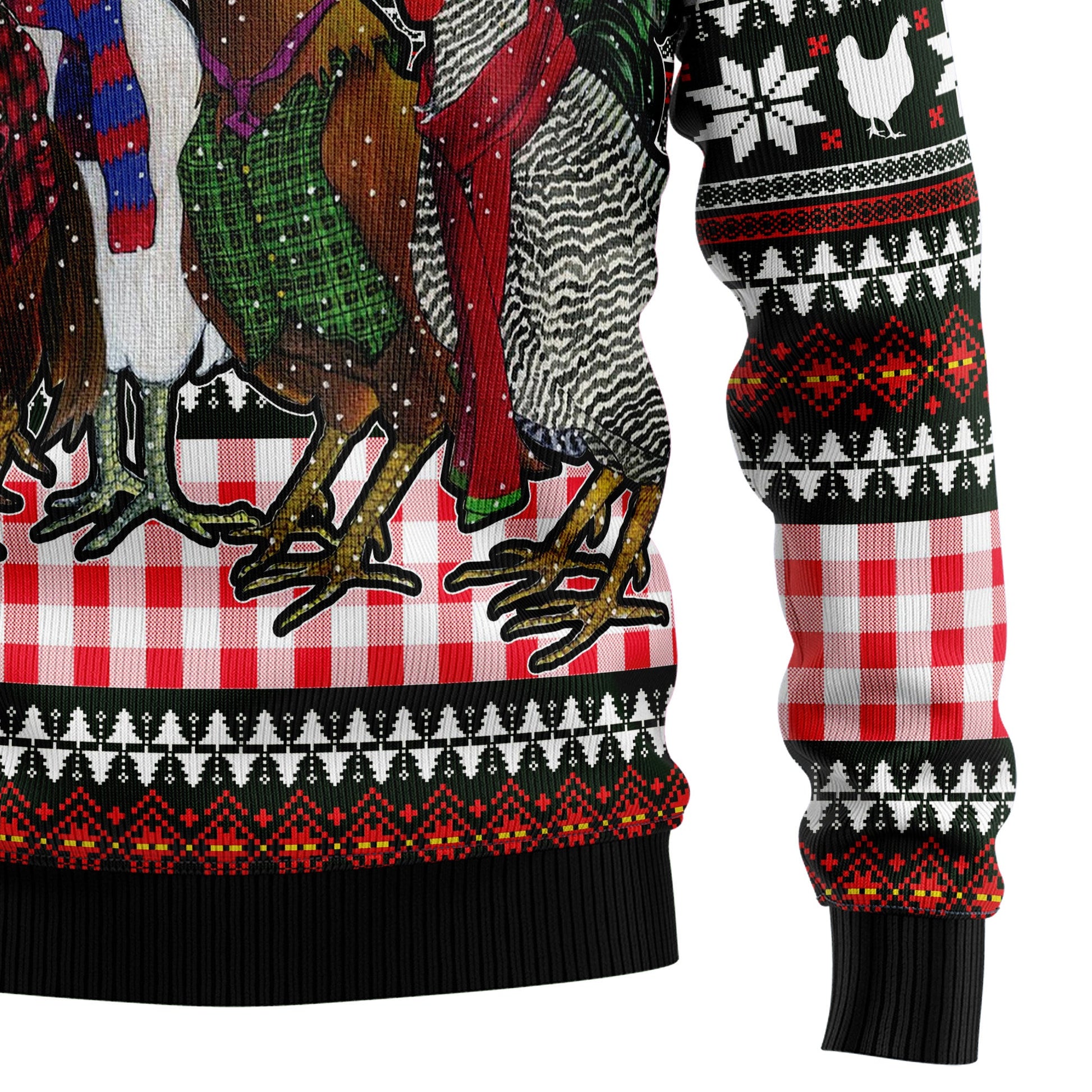 litzzy Chicken Under Snow G5115 Ugly Christmas Sweater -  Best Gift For Christmas, Noel Malalan - Christmas Signature sweater   