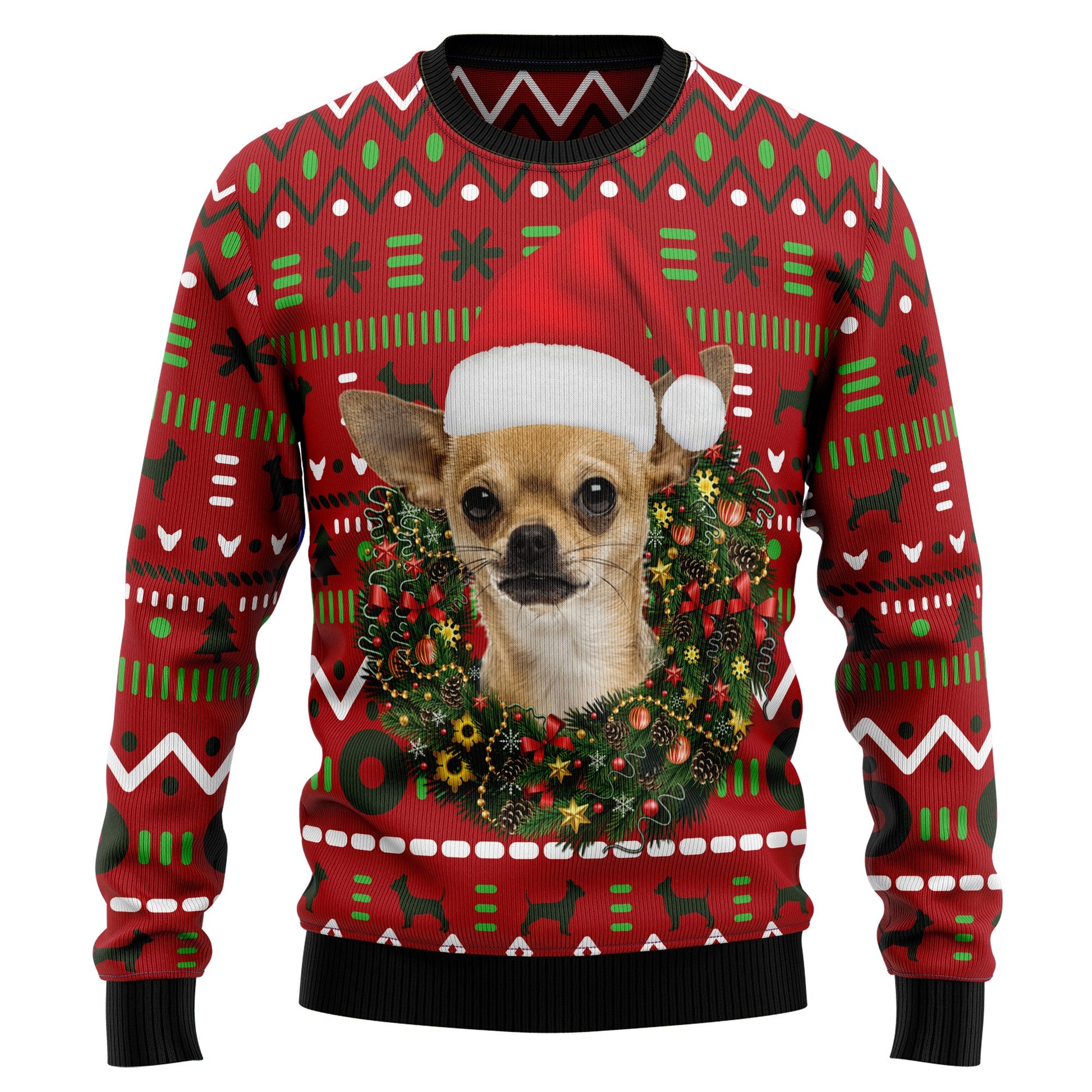 litzzy Playful Chihuahua Merry Christmas HZ92301 Ugly Christmas Sweater -  Best Gift For Christmas, Noel Malalan - Christmas Signature sweater   
