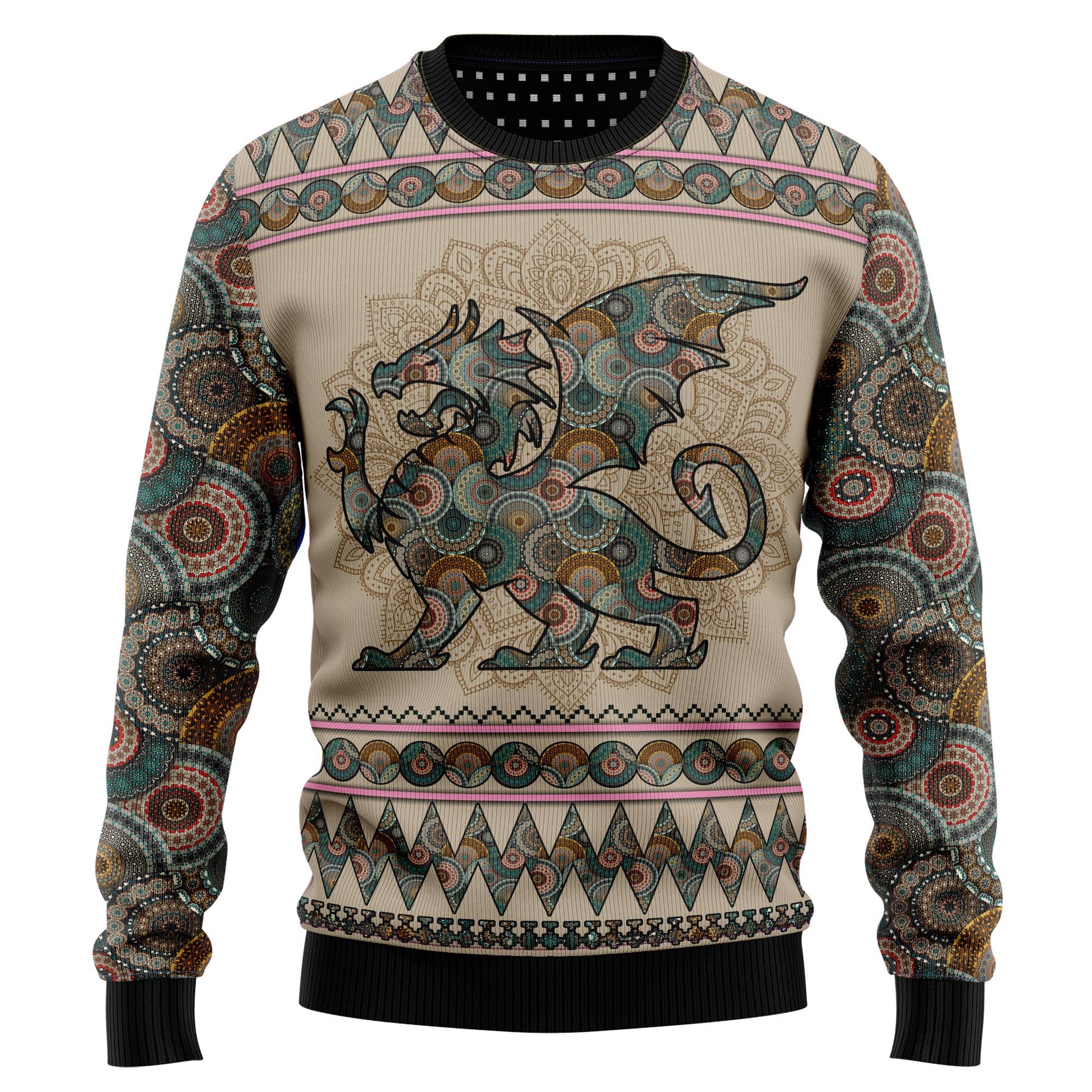 litzzy Dragon Mandala T210 Ugly Christmas Sweater -  Best Gift For Christmas, Noel Malalan - Christmas Signature sweater   