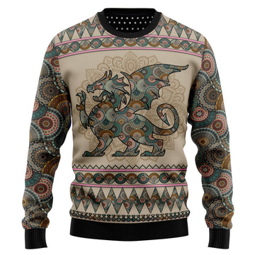 litzzy Dragon Mandala T210 Ugly Christmas Sweater -  Best Gift For Christmas, Noel Malalan - Christmas Signature sweater   