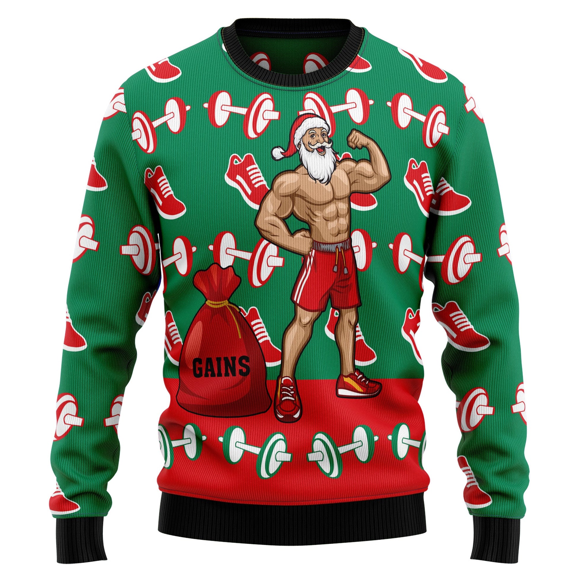 litzzy Santa Gym HZ92809 Ugly Christmas Sweater -  Best Gift For Christmas, Noel Malalan - Christmas Signature sweater   