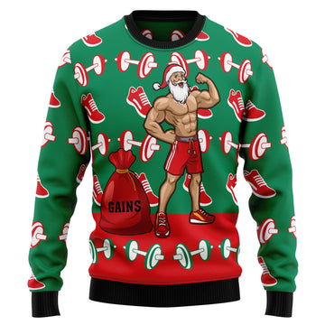 litzzy Santa Gym HZ92809 Ugly Christmas Sweater -  Best Gift For Christmas, Noel Malalan - Christmas Signature sweater   