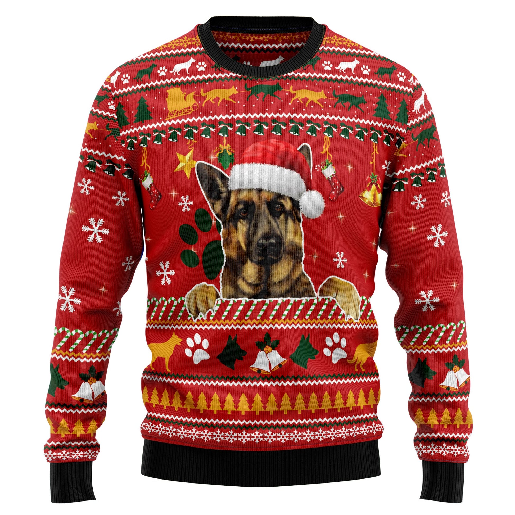 litzzy German Shepherd Waiting For Christmas G51026 Ugly Christmas Sweater -  Best Gift For Christmas, Noel Malalan - Christmas Signature sweater   