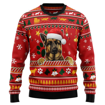 litzzy German Shepherd Waiting For Christmas G51026 Ugly Christmas Sweater -  Best Gift For Christmas, Noel Malalan - Christmas Signature sweater   