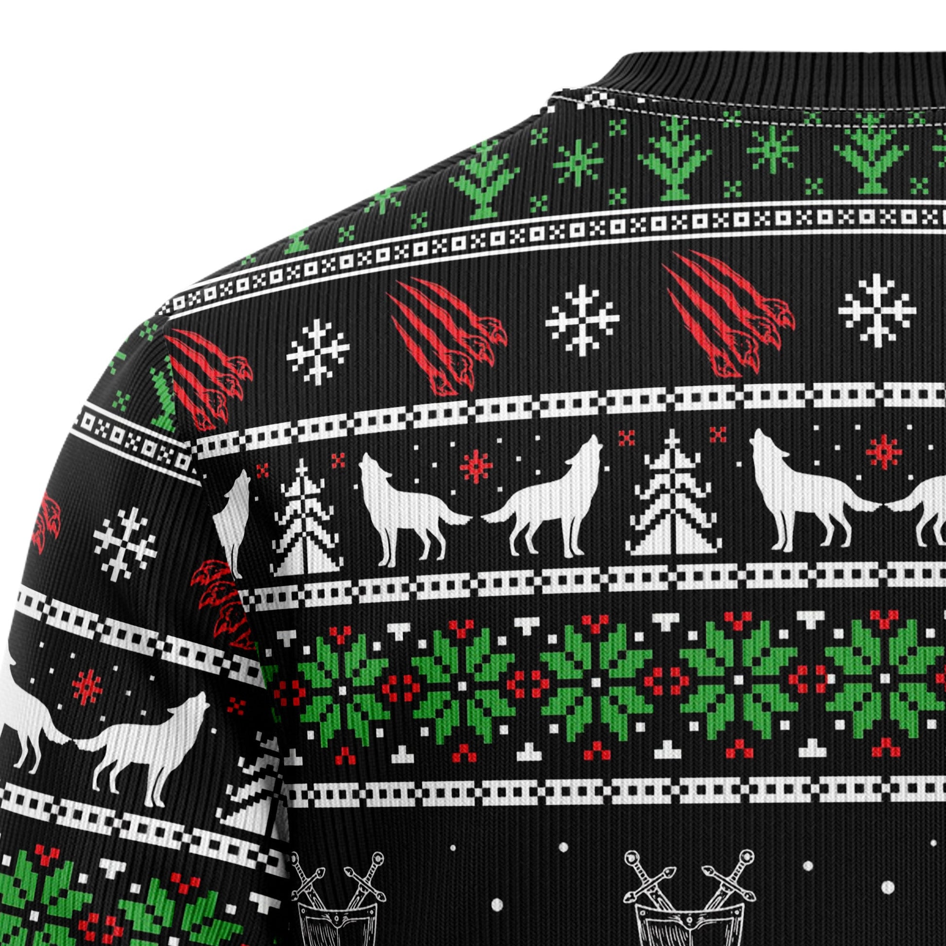 litzzy Awesome Wolf G51029 Ugly Christmas Sweater -  Best Gift For Christmas, Noel Malalan - Christmas Signature sweater   