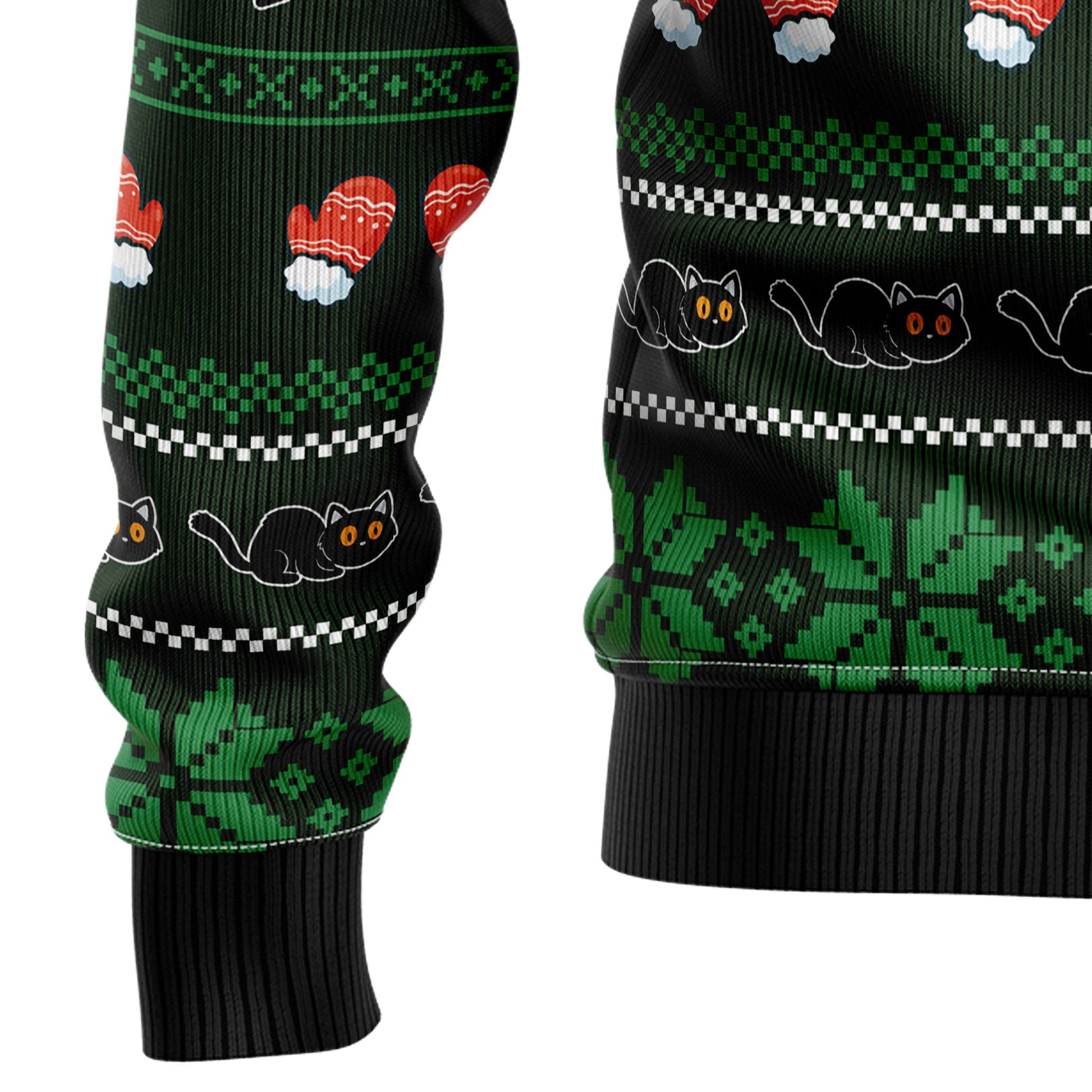 litzzy Meowy Christmas Black Cat G5105 Ugly Christmas Sweater -  Best Gift For Christmas, Noel Malalan - Christmas Signature sweater   