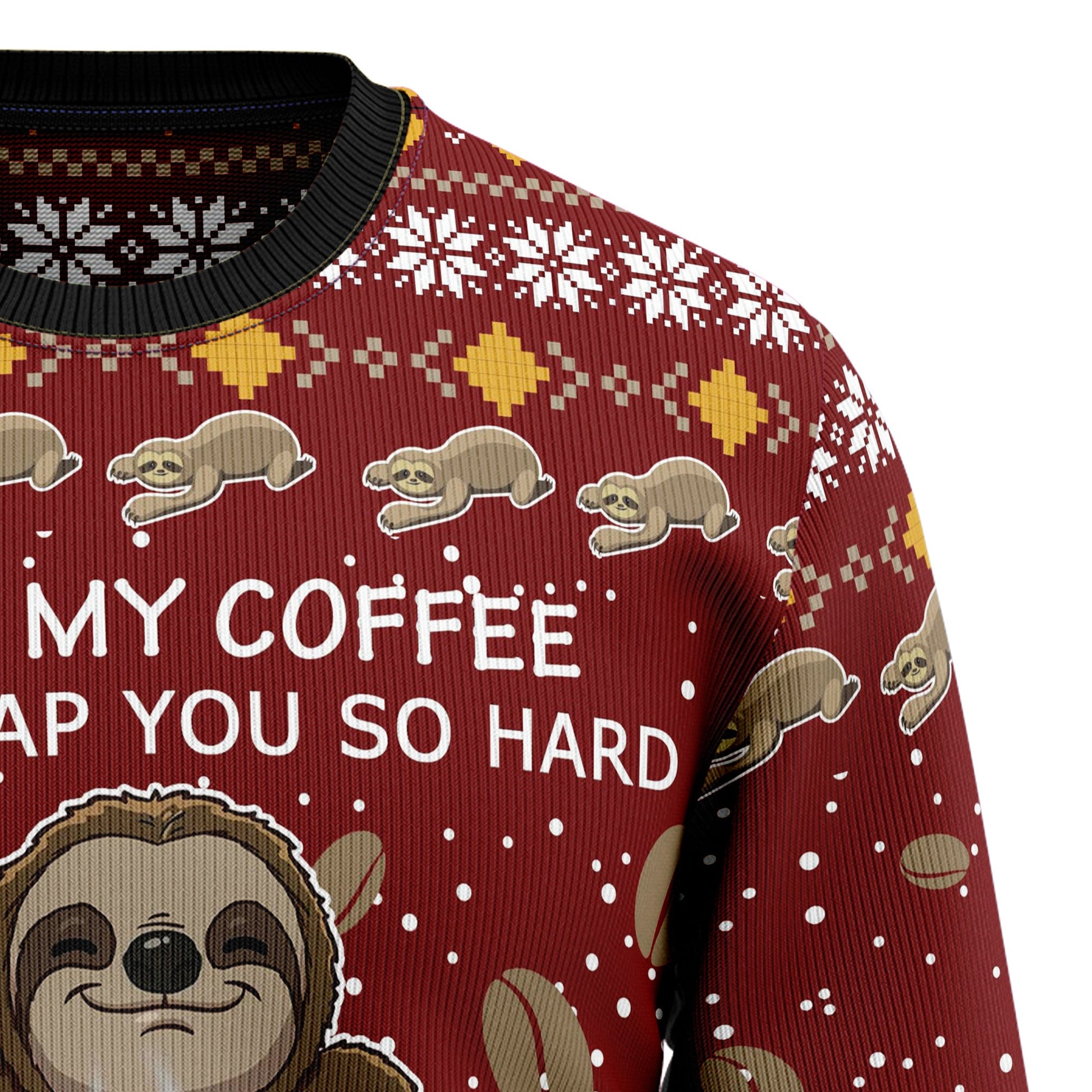 litzzy Sloth Coffee D1111 Ugly Christmas Sweater -  Best Gift For Christmas, Noel Malalan - Christmas Signature sweater   