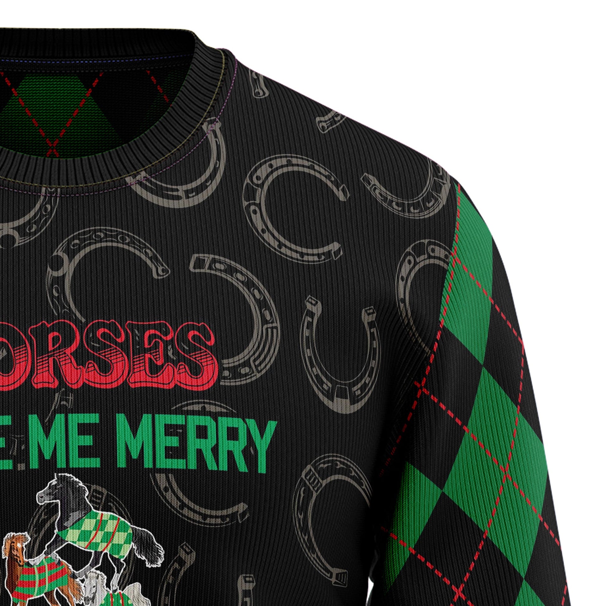 litzzy Horses Merry Christmas T2810 Ugly Christmas Sweater -  Best Gift For Christmas, Noel Malalan - Christmas Signature sweater   