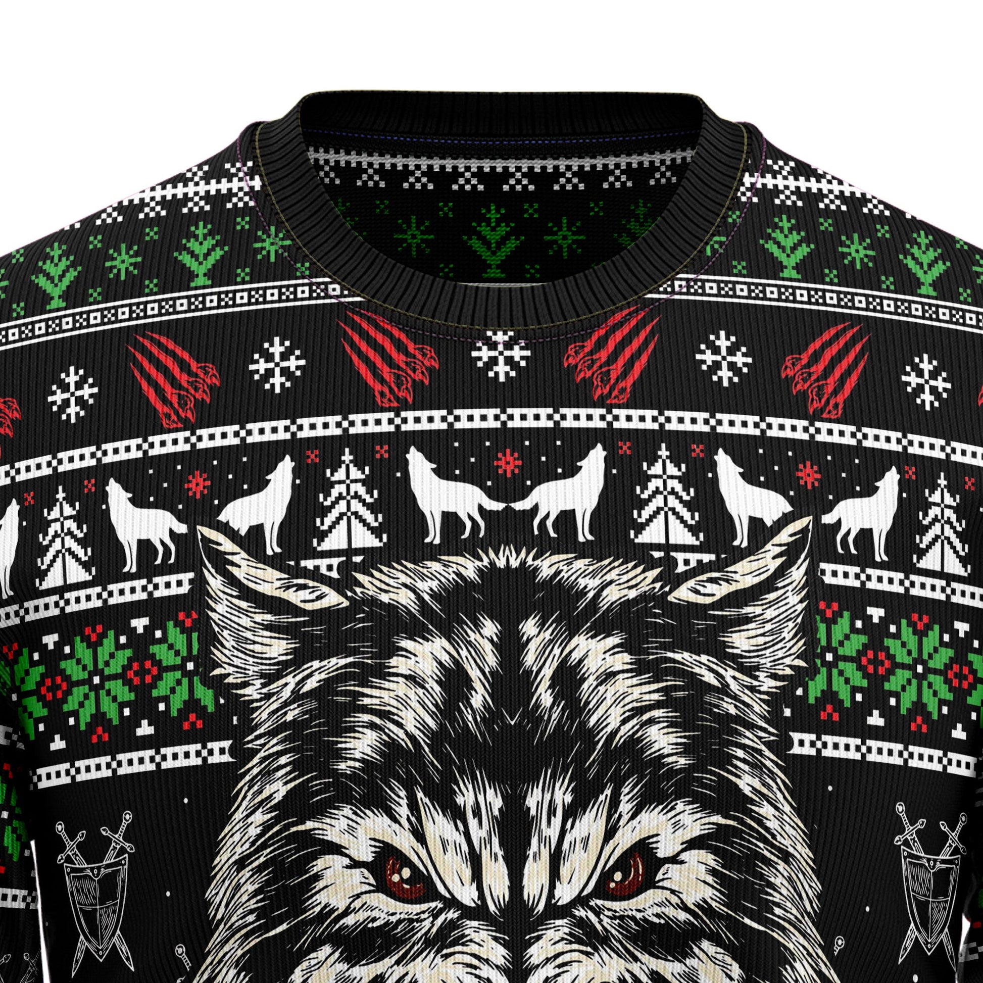 litzzy Awesome Wolf G51029 Ugly Christmas Sweater -  Best Gift For Christmas, Noel Malalan - Christmas Signature sweater   