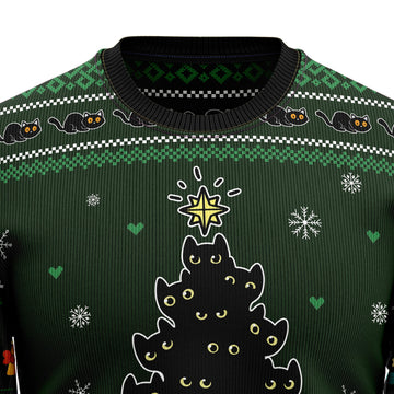 litzzy Meowy Christmas Black Cat G5105 Ugly Christmas Sweater -  Best Gift For Christmas, Noel Malalan - Christmas Signature sweater   