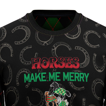 litzzy Horses Merry Christmas T2810 Ugly Christmas Sweater -  Best Gift For Christmas, Noel Malalan - Christmas Signature sweater   
