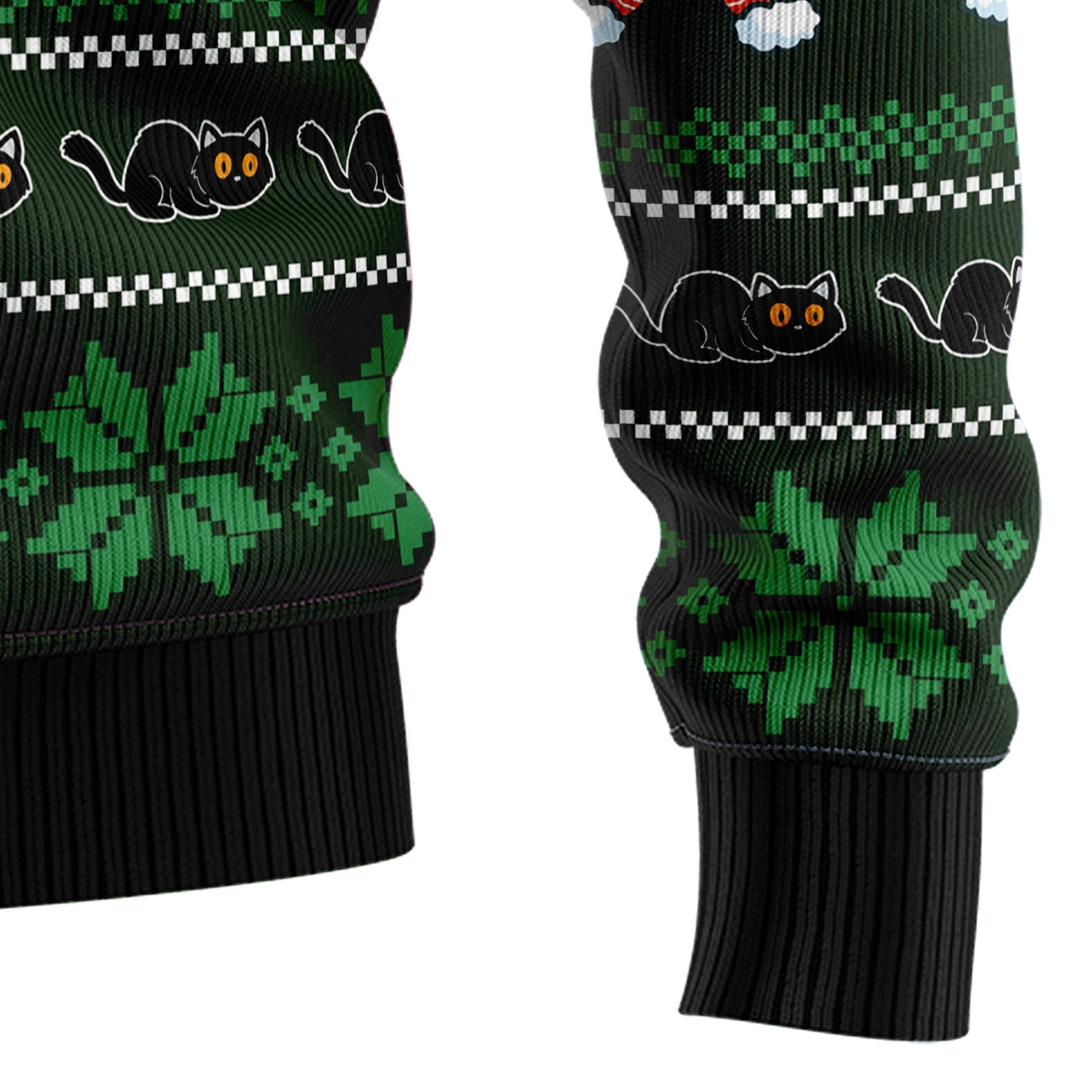 litzzy Meowy Christmas Black Cat G5105 Ugly Christmas Sweater -  Best Gift For Christmas, Noel Malalan - Christmas Signature sweater   
