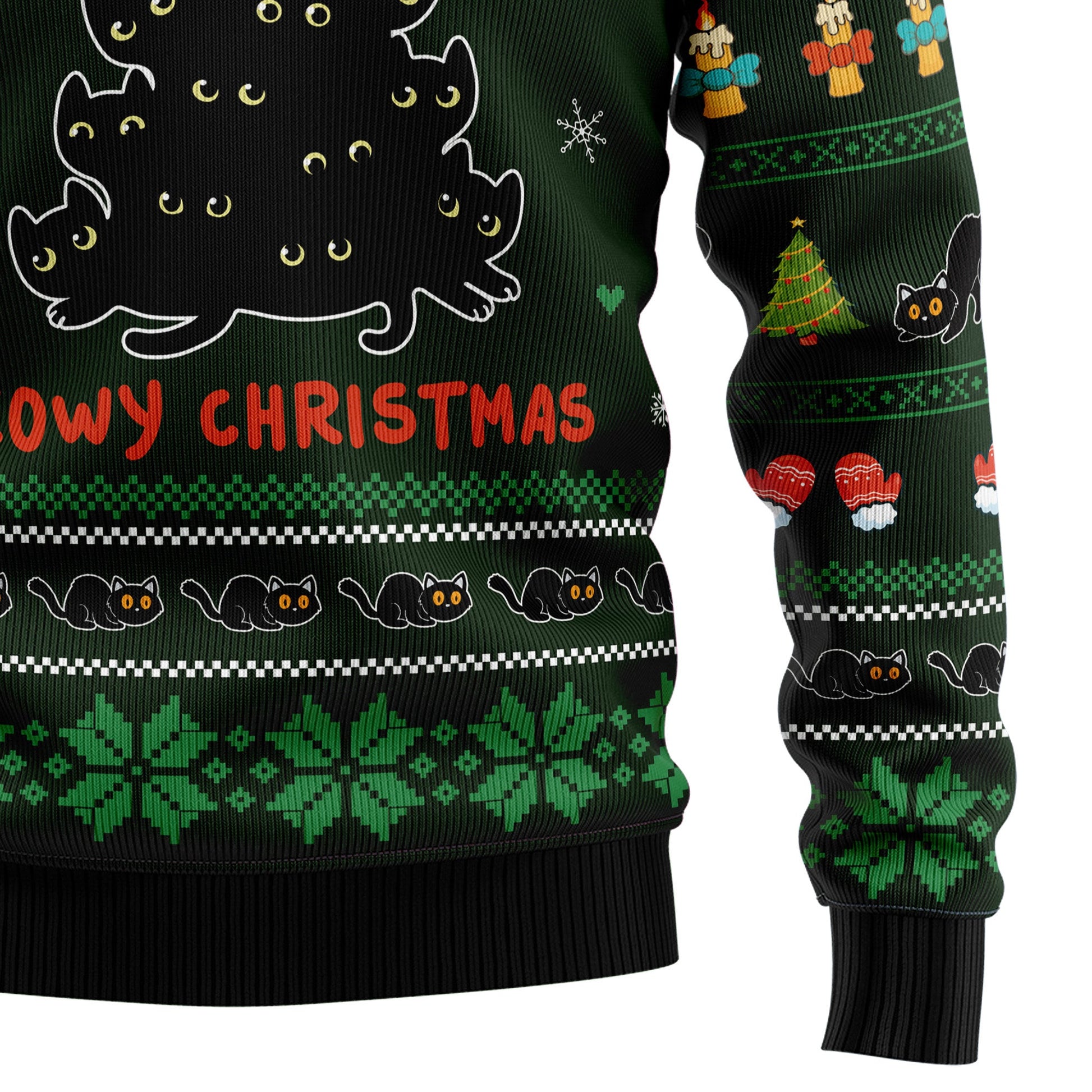 litzzy Meowy Christmas Black Cat G5105 Ugly Christmas Sweater -  Best Gift For Christmas, Noel Malalan - Christmas Signature sweater   