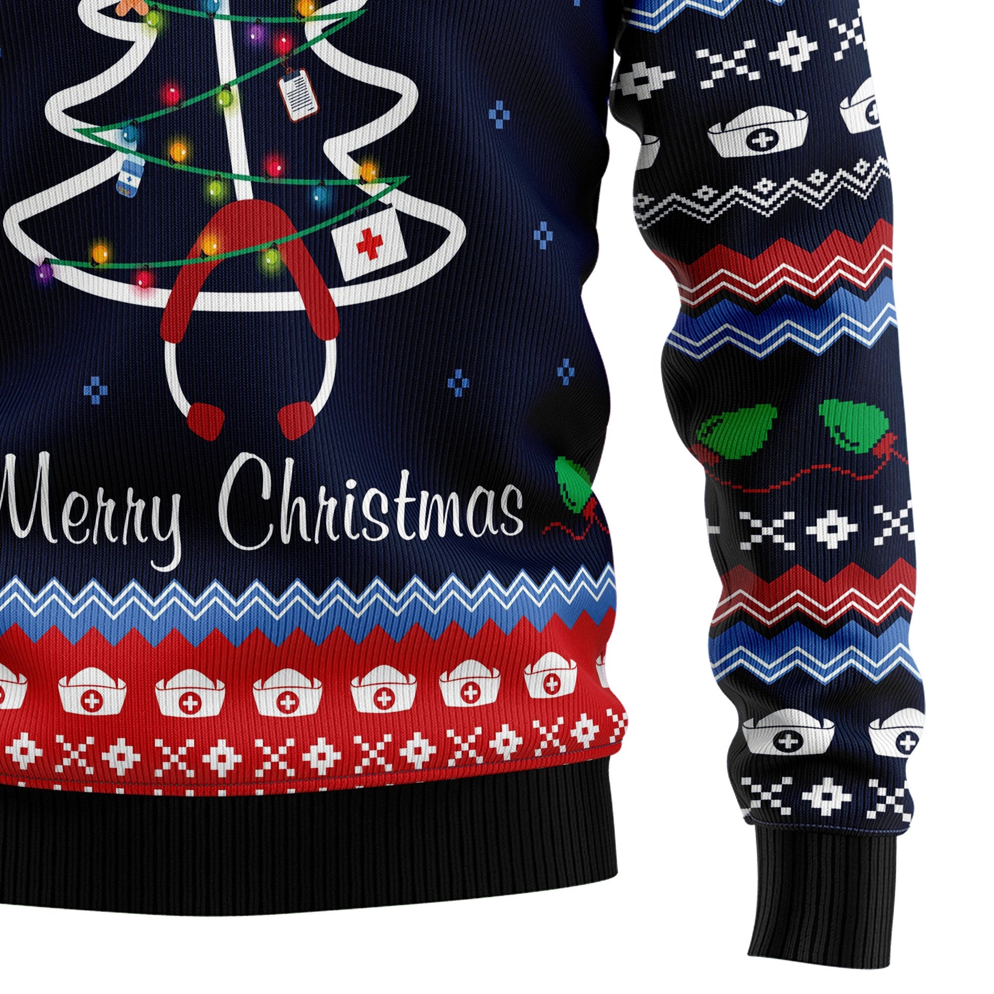 litzzy Merry Christmas Nurse HZ102108 Ugly Christmas Sweater -  Best Gift For Christmas, Noel Malalan - Christmas Signature sweater   