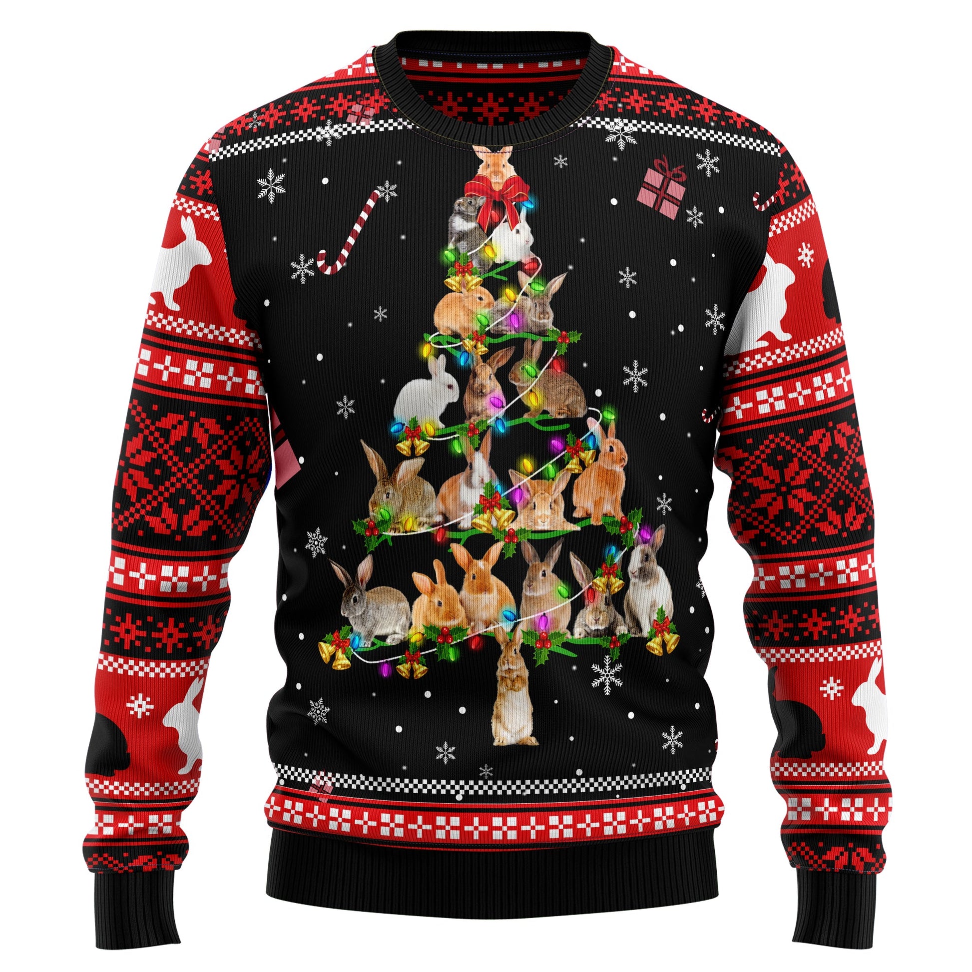litzzy Rabbit Pine Christmas T229 All Over Print Ugly Christmas Sweater -  Best Gift For Christmas, Noel Malalan - Christmas Signature sweater   