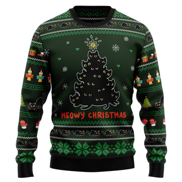litzzy Meowy Christmas Black Cat G5105 Ugly Christmas Sweater -  Best Gift For Christmas, Noel Malalan - Christmas Signature sweater   
