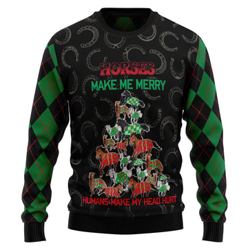 litzzy Horses Merry Christmas T2810 Ugly Christmas Sweater -  Best Gift For Christmas, Noel Malalan - Christmas Signature sweater   
