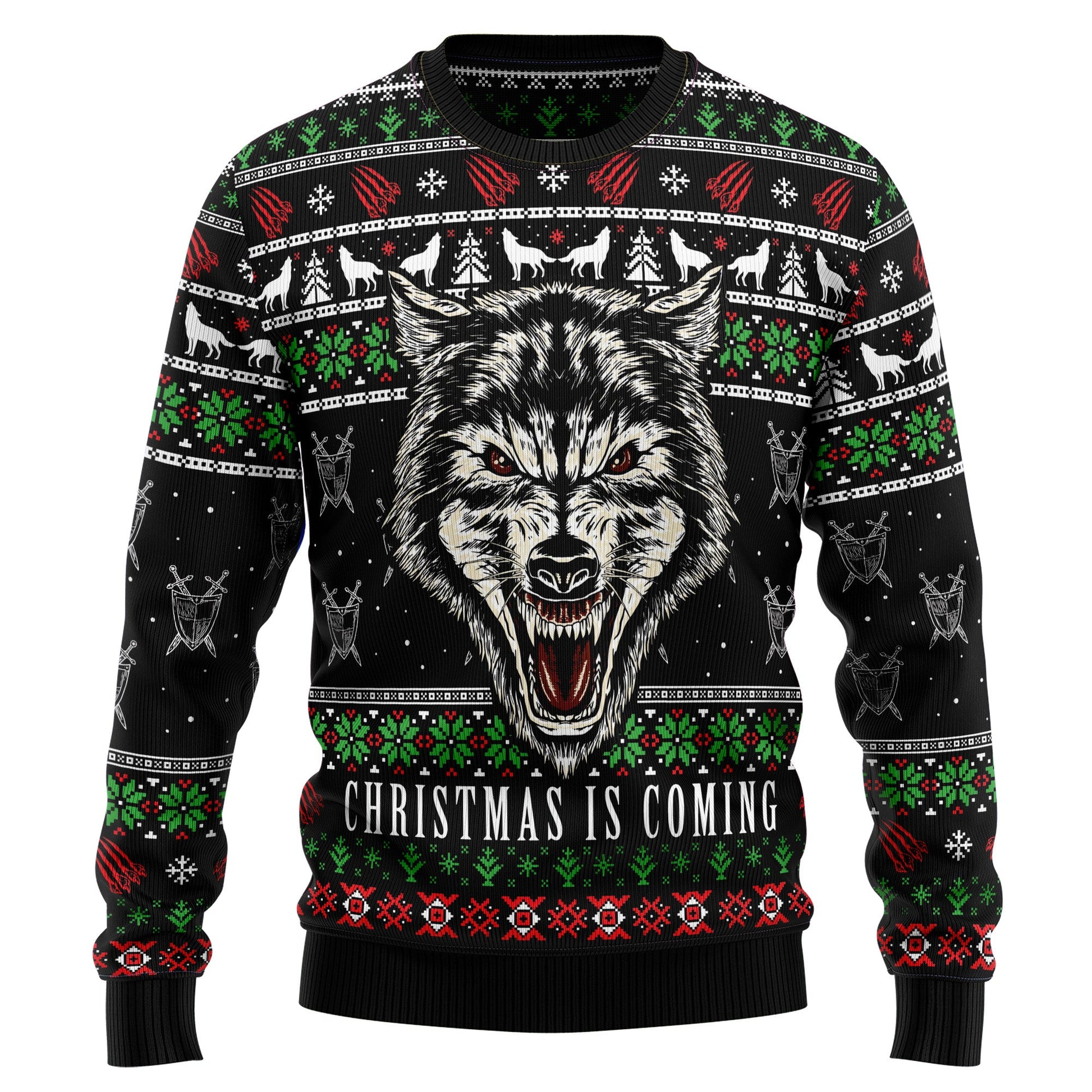 litzzy Awesome Wolf G51029 Ugly Christmas Sweater -  Best Gift For Christmas, Noel Malalan - Christmas Signature sweater   