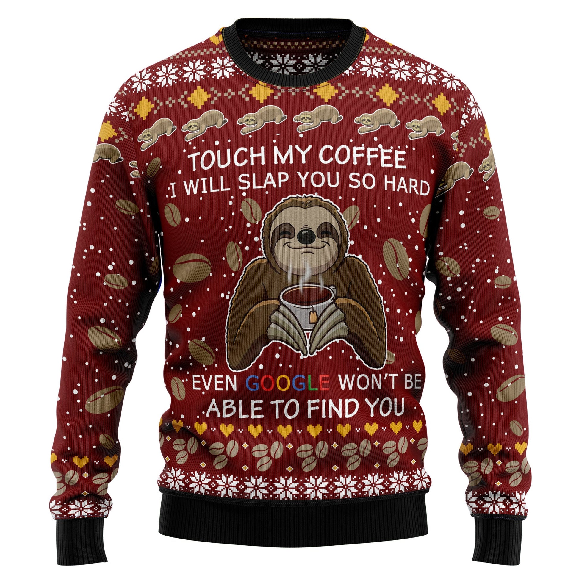 litzzy Sloth Coffee D1111 Ugly Christmas Sweater -  Best Gift For Christmas, Noel Malalan - Christmas Signature sweater   