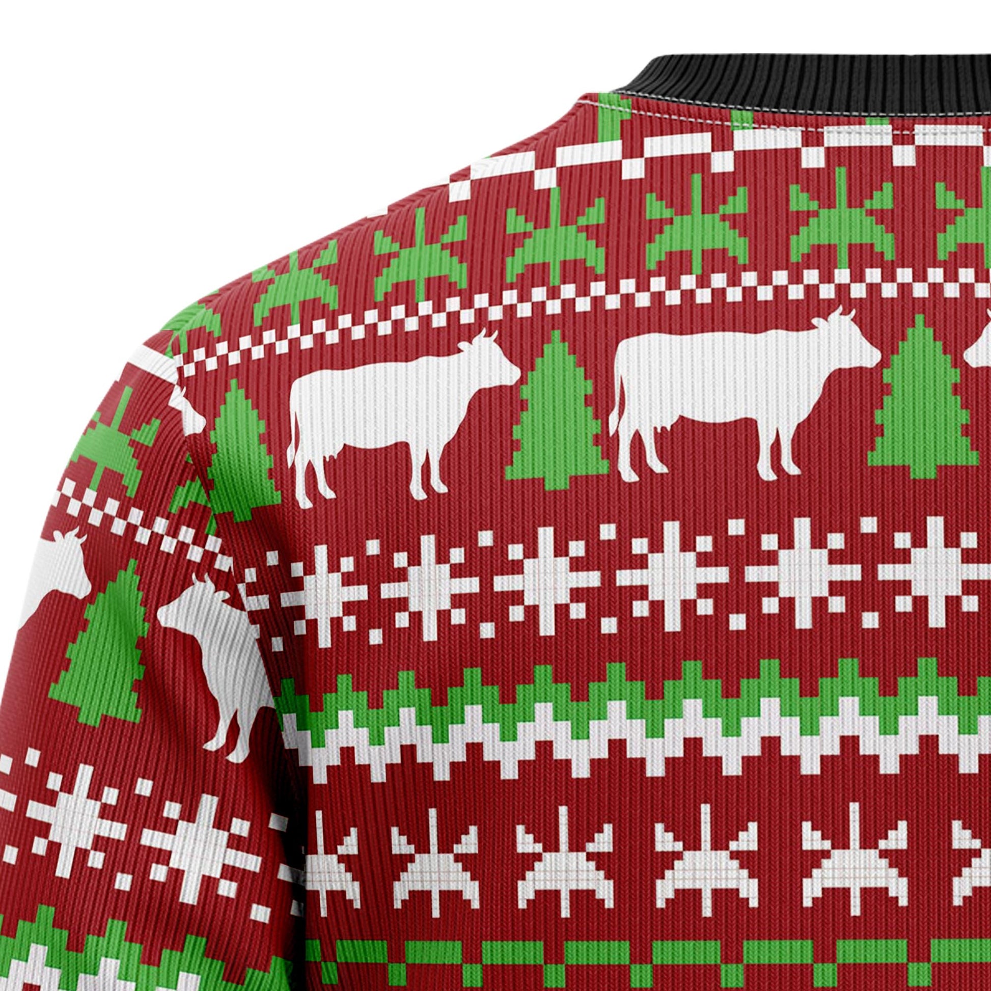 litzzy Cow Mooey Christmas T2910 Ugly Christmas Sweater -  Best Gift For Christmas, Noel Malalan - Christmas Signature sweater   