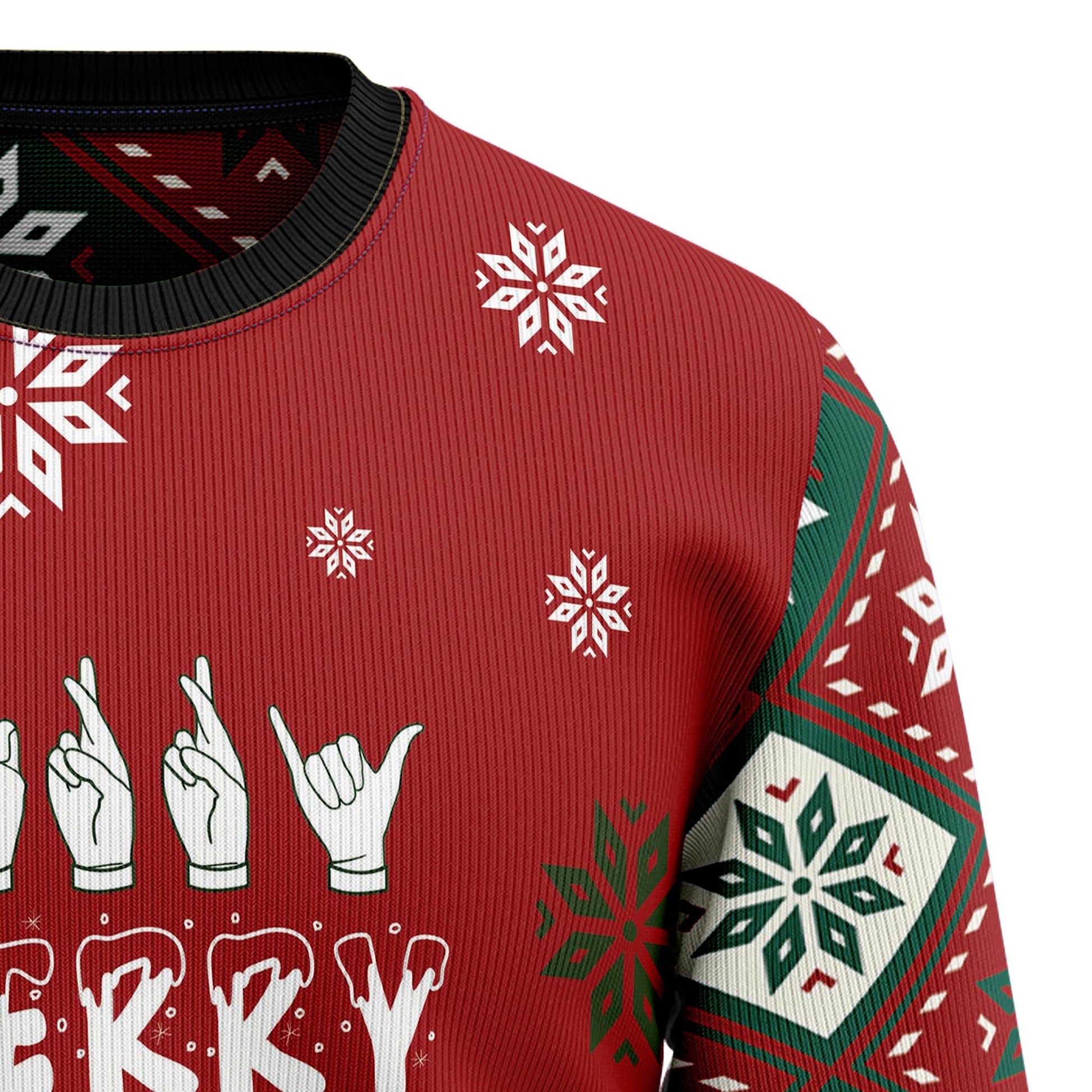 litzzy Sign Language Merry Christmas T2910 Ugly Christmas Sweater -  Best Gift For Christmas, Noel Malalan - Christmas Signature sweater   