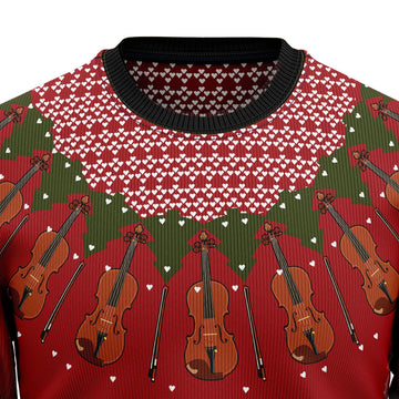 litzzy Violin Lover HZ92803 Ugly Christmas Sweater -  Best Gift For Christmas, Noel Malalan - Christmas Signature sweater   