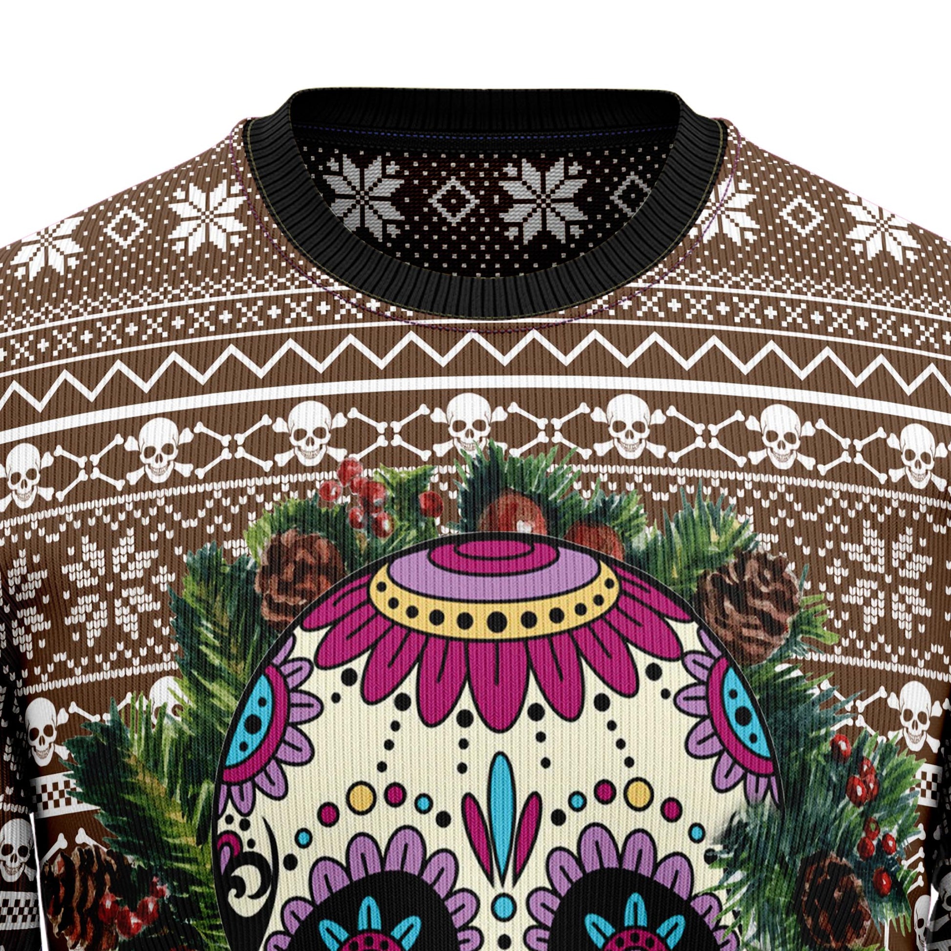 litzzy Awesome Sugar Skull G51028 Ugly Christmas Sweater -  Best Gift For Christmas, Noel Malalan - Christmas Signature sweater   