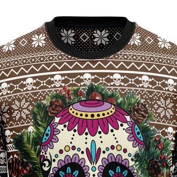 litzzy Awesome Sugar Skull G51028 Ugly Christmas Sweater -  Best Gift For Christmas, Noel Malalan - Christmas Signature sweater   