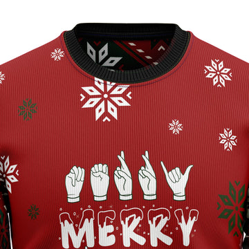 litzzy Sign Language Merry Christmas T2910 Ugly Christmas Sweater -  Best Gift For Christmas, Noel Malalan - Christmas Signature sweater   